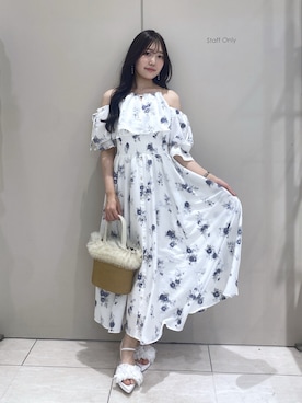 「rienda（リエンダ）のアイテム（ワンピース/ドレス）」を使った、riendaofficialさん（レディース・158cm）の春コーディネート