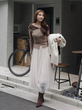 riendaofficialさん(レディース・168cm)の冬コーディネート