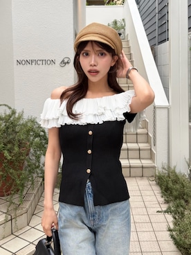 「rienda（リエンダ）のアイテム」を使った、riendaofficialさん（レディース・155cm）の夏コーディネート