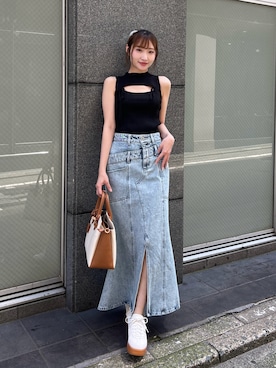 「rienda（リエンダ）のアイテム」を使った、riendaofficialさん（レディース・161cm）の春コーディネート