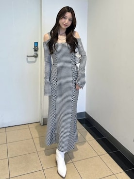 「rienda（リエンダ）のアイテム（ワンピース/ドレス）」を使った、riendaofficialさん（レディース・156cm）の春コーディネート