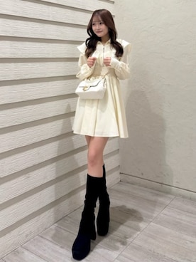 riendaofficialさん（レディース・158cm）の冬コーディネート