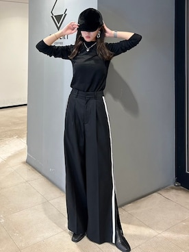 「rienda（リエンダ）のアイテム（キャップ）」を使った、riendaofficialさん（レディース・164cm）の秋コーディネート