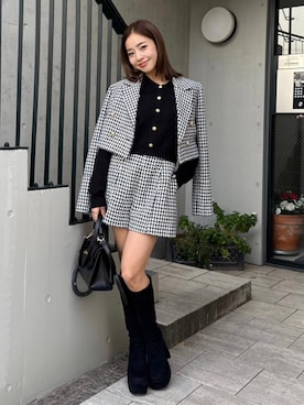 「rienda（リエンダ）のアイテム」を使った、riendaofficialさん（レディース・154cm）の冬コーディネート