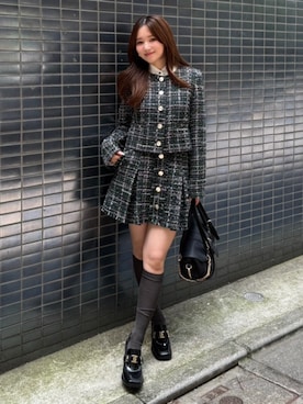 「アイテム（ノーカラーコート）」を使った、riendaofficialさん（レディース・153cm）の夏コーディネート