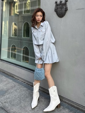 「rienda（リエンダ）のアイテム」を使った、riendaofficialさん（レディース・154cm）の春コーディネート