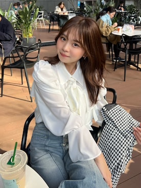 「rienda（リエンダ）のアイテム（トップス）」を使った、riendaofficialさん（レディース・153cm）の冬コーディネート