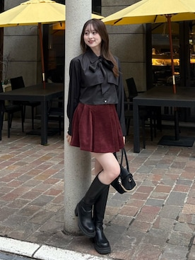 「rienda（リエンダ）のアイテム」を使った、riendaofficialさん（レディース・160cm）の秋コーディネート