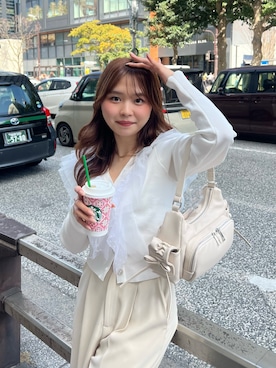 「rienda（リエンダ）のアイテム（トップス）」を使った、riendaofficialさん（レディース・153cm）の冬コーディネート