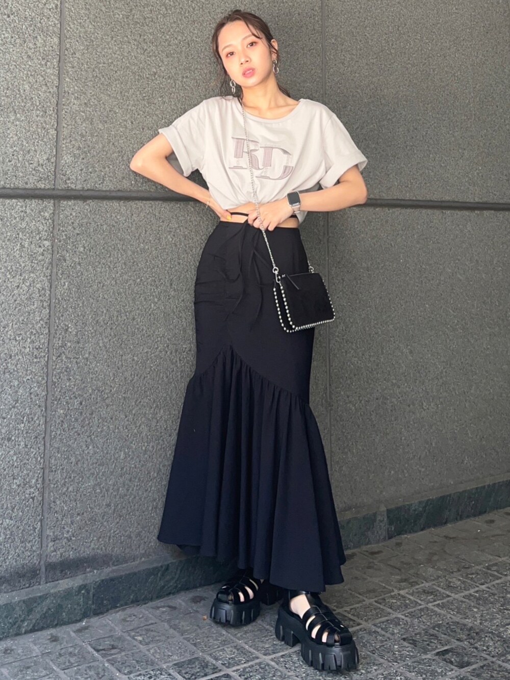 rienda＊タンクソールグルカSDL （L/WHT） #タグ付き rienda（リエンダ）の「タンクソールグルカサンダル（サンダル