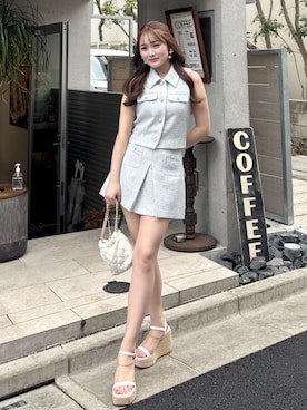 「rienda（リエンダ）のアイテム（トップス）」を使った、riendaofficialさん（レディース・158cm）の春コーディネート