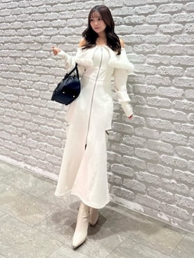 「アイテム（ワンピース/ドレス）」を使った、riendaofficialさん（レディース・158cm）の秋コーディネート