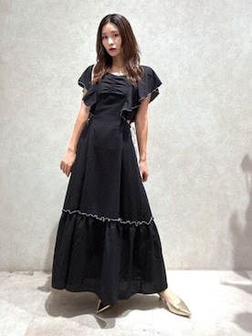 「アイテム（サンダル、ゴールド系）」を使った、riendaofficialさん（レディース・156cm）の夏コーディネート