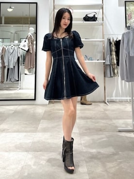 「rienda（リエンダ）のアイテム」を使った、riendaofficialさん（レディース・156cm）の春コーディネート