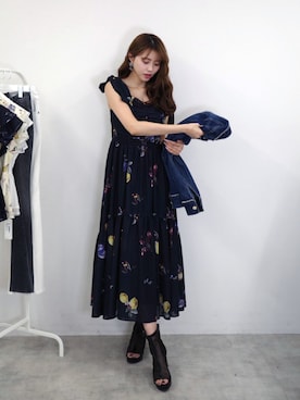 「rienda（リエンダ）のアイテム（ワンピース/ドレス）」を使った、riendaofficialさん（レディース・168cm）の冬コーディネート