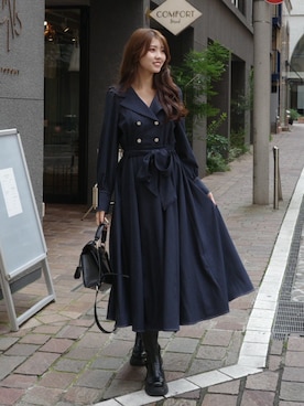 「高身長女子」｜riendaofficialさん（レディース・168cm）の冬コーディネート