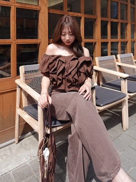 riendaofficialさん（レディース・159cm）の夏コーディネート