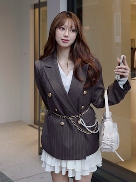 riendaofficialさん（レディース・168cm）の冬コーディネート