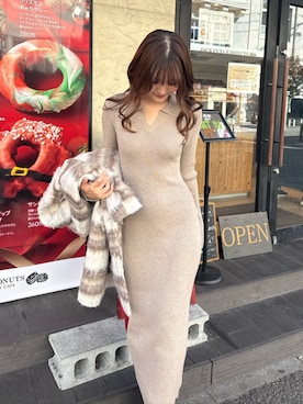 「アイテム（ワンピース/ドレス）」を使った、riendaofficialさん（レディース・160cm）の秋コーディネート