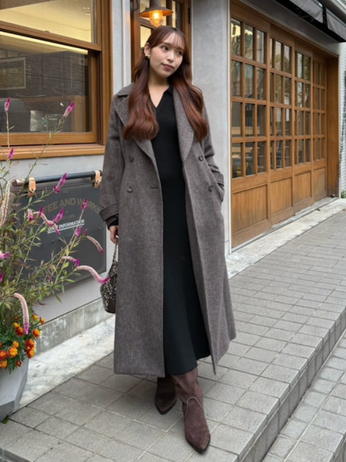 セール】ダブルカラーシェイプドチェスターコート 秋服 冬服