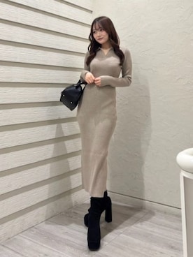 「rienda（リエンダ）のアイテム」を使った、riendaofficialさん（レディース・158cm）の冬コーディネート