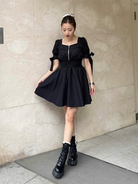 「rienda（リエンダ）のアイテム（ワンピース/ドレス）」を使った、riendaofficialさん（レディース・154cm）の春コーディネート