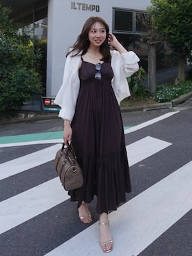 「rienda（リエンダ）のアイテム」を使った、riendaofficialさん（レディース・159cm）の春コーディネート