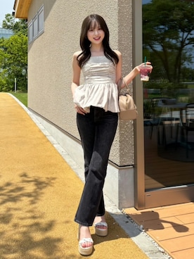 「160cm」｜riendaofficialさん（レディース・160cm）の夏コーディネート