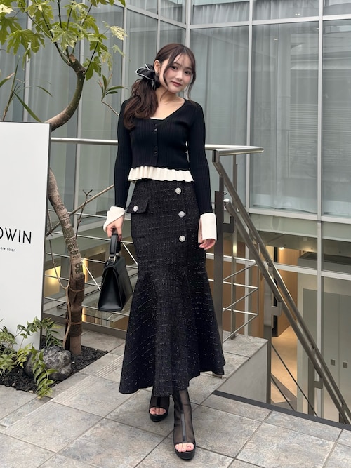 セール】ペプラムキャミセットニットカーディガン 春服（ニット