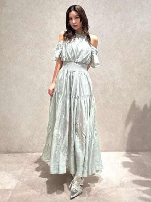 rienda AKB48 秋山由奈さん着用　2WAYホルターネックロンパース rienda｜【AKB48 秋山由奈さん着用】2WAYホルターネック
