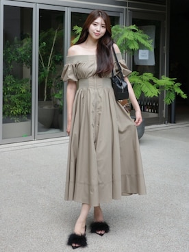 「rienda（リエンダ）のアイテム」を使った、riendaofficialさん（レディース・168cm）の夏コーディネート