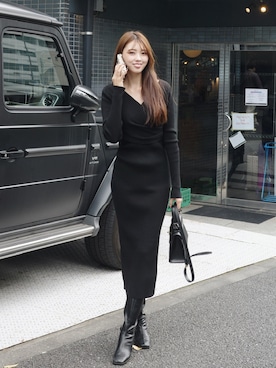 「アイテム（ワンピース）」を使った、riendaofficialさん（レディース・168cm）の秋コーディネート