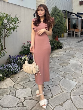 「rienda（リエンダ）のアイテム」を使った、riendaofficialさん（レディース・158cm）の春コーディネート