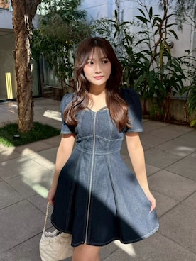 「rienda（リエンダ）のアイテム（ワンピース/ドレス）」を使った、riendaofficialさん（レディース・158cm）の春コーディネート