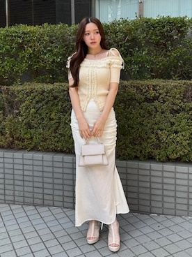 「rienda（リエンダ）のアイテム」を使った、riendaofficialさん（レディース・153cm）の春コーディネート