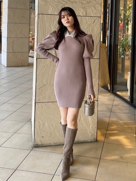 riendaofficialさん（レディース・164cm）の冬コーディネート