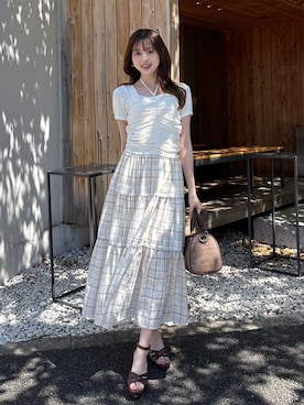 「rienda（リエンダ）のアイテム」を使った、riendaofficialさん（レディース・160cm）の春コーディネート