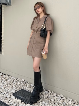 riendaofficialさん（レディース・162cm）の夏コーディネート