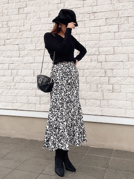 riendaofficialさん（レディース）の冬コーディネート