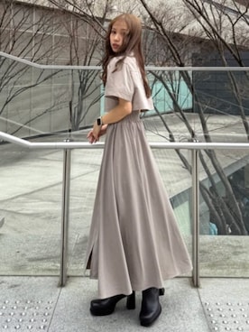 「大人カジュアルコーデ」｜「アイテム（ブーツ）」を使った、riendaofficialさん（レディース・152cm）の夏コーディネート