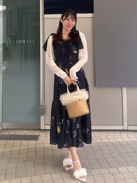 「rienda（リエンダ）のアイテム（ワンピース/ドレス）」を使った、riendaofficialさん（レディース・168cm）の春コーディネート