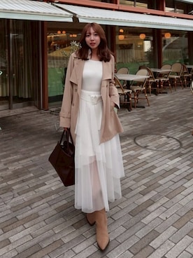 riendaofficialさん（レディース・159cm）の冬コーディネート