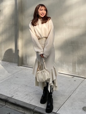 riendaofficialさん(レディース・159cm)の冬コーディネート