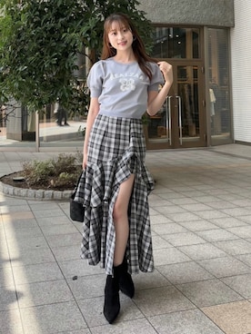 riendaofficialさん（レディース・160cm）の夏コーディネート