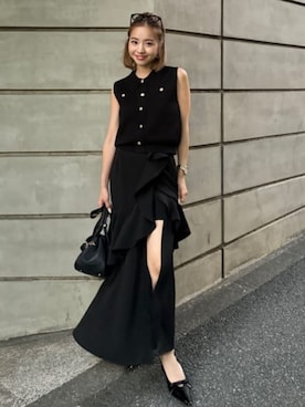 「ノースリーブニット」｜riendaofficialさん（レディース・154cm）の夏コーディネート