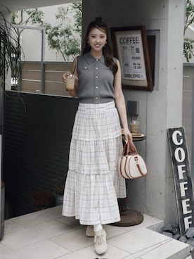 「rienda（リエンダ）のアイテム」を使った、riendaofficialさん（レディース・168cm）の春コーディネート