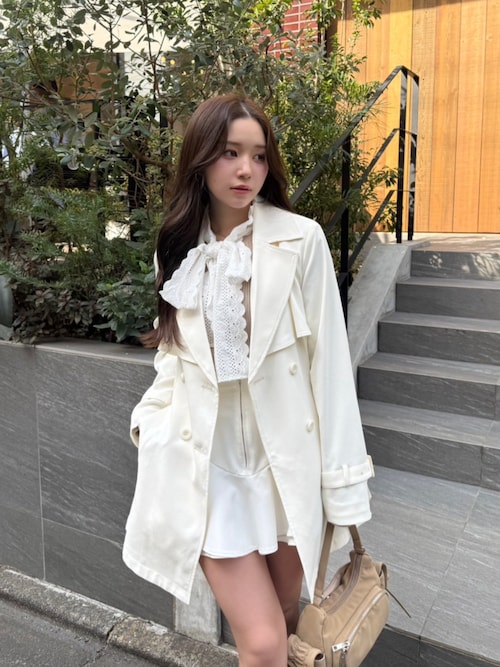 森香澄さん着用】レイヤードヘムコルセットスコートショートパンツ 春