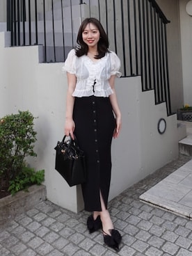 「rienda（リエンダ）のアイテム」を使った、riendaofficialさん（レディース・159cm）の春コーディネート