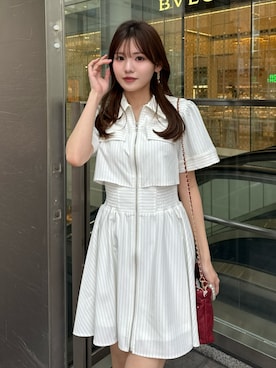 「rienda（リエンダ）のアイテム（ワンピース/ドレス）」を使った、riendaofficialさん（レディース・160cm）の春コーディネート