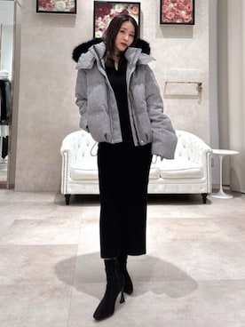 「アイテム（ダウンジャケット/コート、その他）」を使った、riendaofficialさん（レディース・156cm）の秋コーディネート